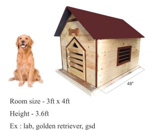 Dog house size store for golden retriever