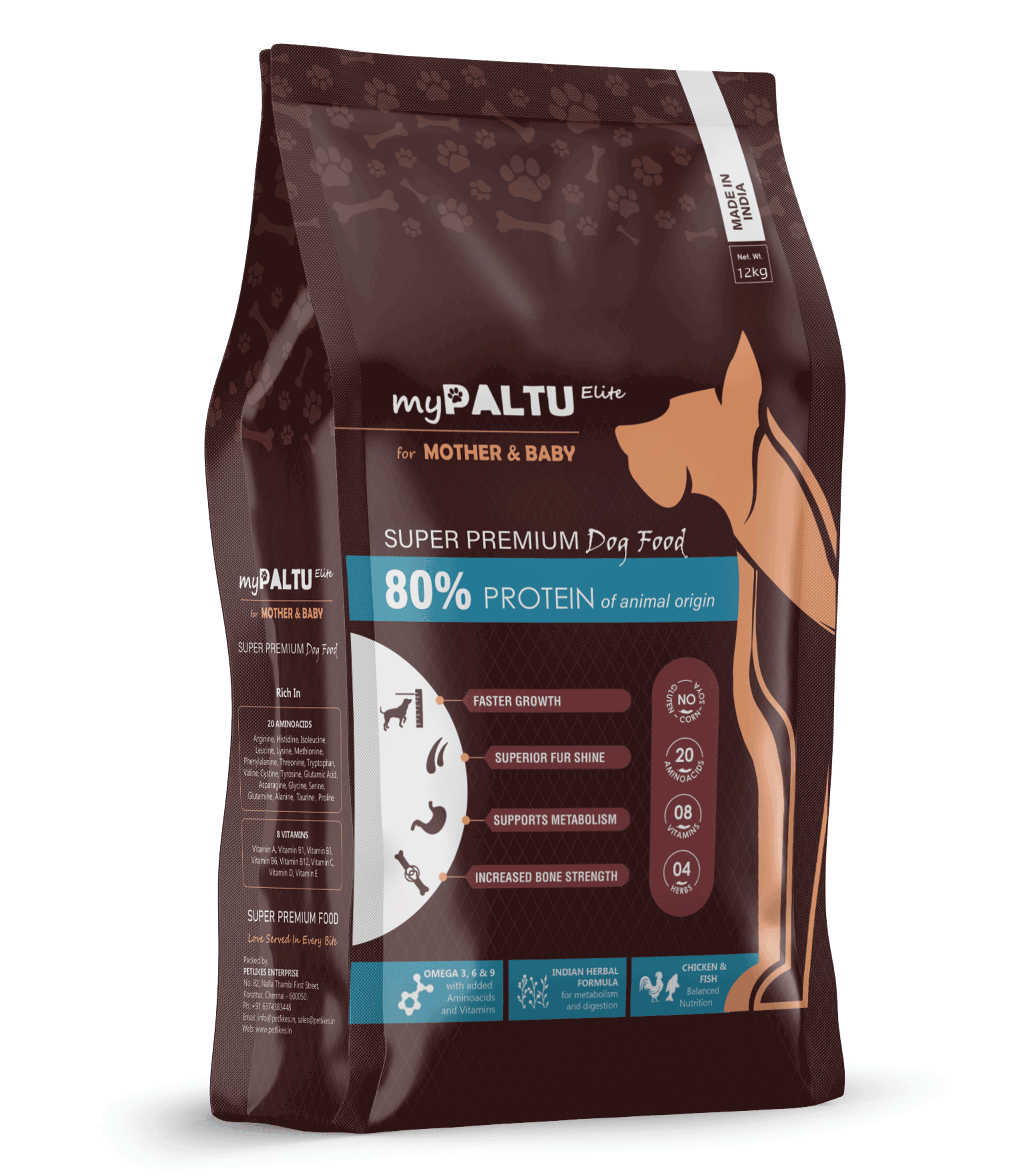 myPALTU Super Premium Dry Food for Mother Baby with 80 Protein