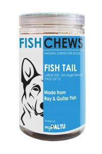 myPALTU Fish Tail Chew. Fish chews for dogs Large size (pack of 10)
