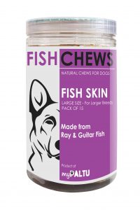 myPALTU Fish Skin Chew. Fish chews for dogs Large size (pack of 15)