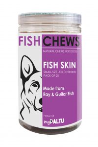 myPALTU Fish Skin Chew. Fish chews for dogs Small size (pack of 25)