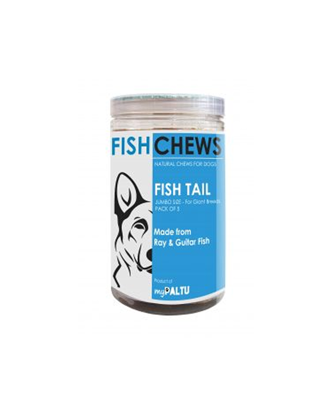 myPALTU Fish Tail Chew. Fish chews for dogs Jumbo size (pack of 5)