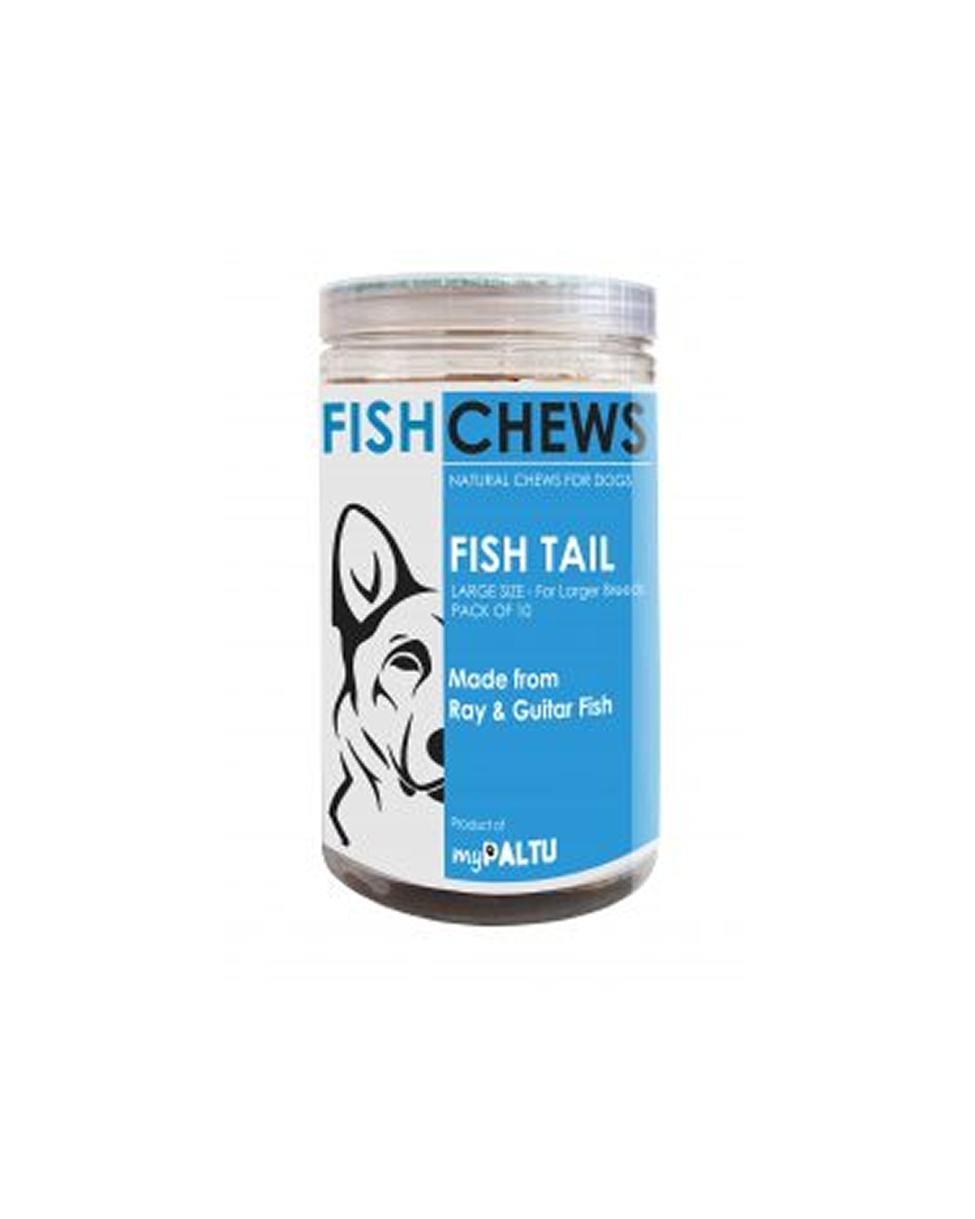 myPALTU Fish Tail Chew. Fish chews for dogs Large size (pack of 10)