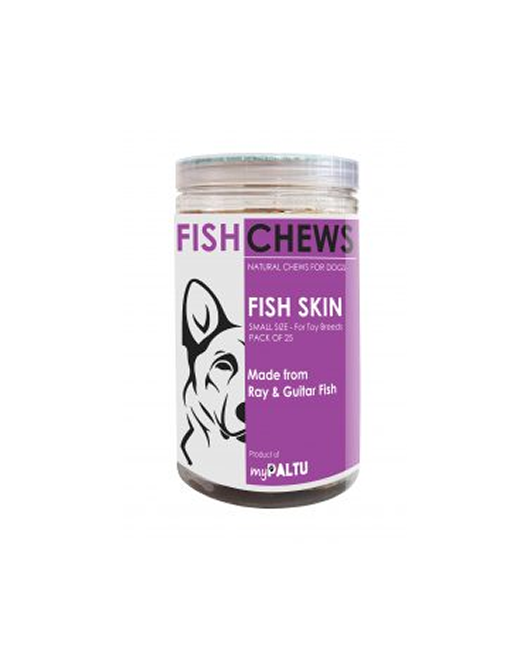 myPALTU Fish Skin Chew. Fish chews for dogs Small size (pack of 25)